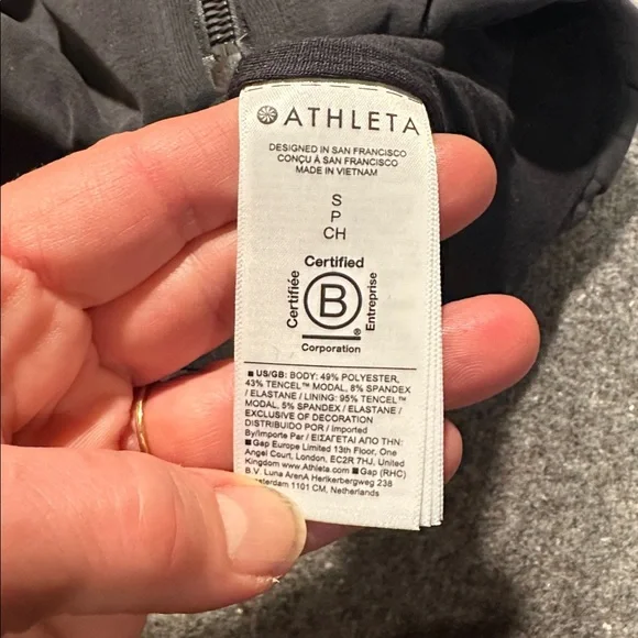 Athleta Charcoal Hooded Jacket - Picture 6 of 6